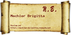 Mechler Brigitta névjegykártya